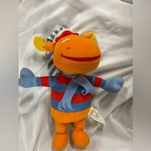 Backyardigans Fisher Price Plush Tyrone Stuffed Animal Orange Winter 9.5" 2006